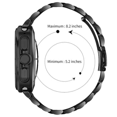 Ruostumattomasta teräksestä valmistettu ranneke Samsung Galaxy Watch 7 Ultra 47MM:lle Musta