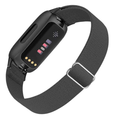 Fitbit Inspire 3 Nylon ranneke Tummanharmaa