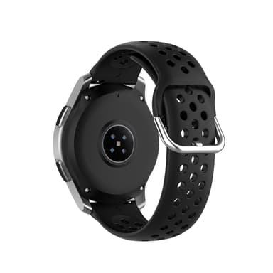 Yksivärinen urheilurannekellon ranneke Samsung Galaxy Watchiin 20 mm Musta