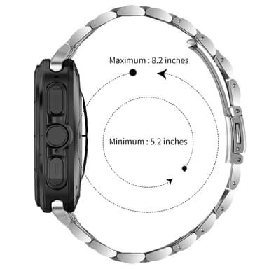 Ruostumattomasta teräksestä valmistettu ranneke Samsung Galaxy Watch 7 Ultra 47MM:lle Sliver + kulta