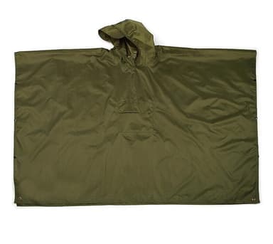 Monikäyttöinen hupullinen sadeponcho / telttapeite / katos retkeilyretkeilyyn Ruohon väri