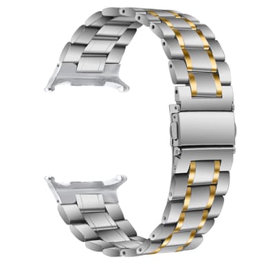 Ruostumattomasta teräksestä valmistettu ranneke Samsung Galaxy Watch 7 Ultra 47MM:lle Sliver + kulta
