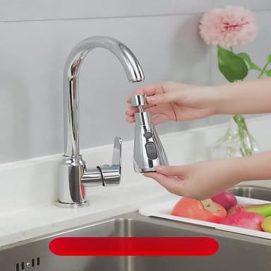 Kääntyvä suihkusuutin keittiön hanaan Hopea