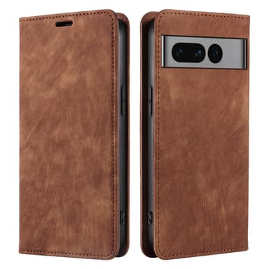 Magneettinen nahkakotelo Google Pixel 8 Prolle Ruskea