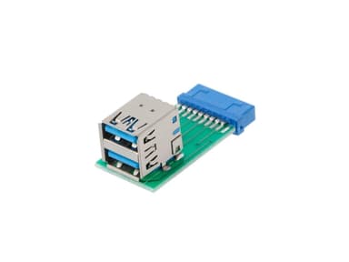 NÖRDIC USB 3.0 20-nastainen otsikko 2xUSB3.0-sovittimeen