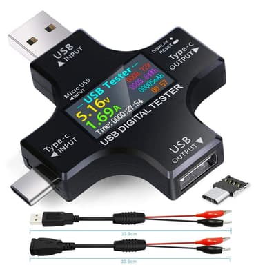 NÖRDIC USB digitaalinen testeri virran mittaamiseen