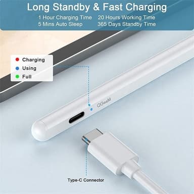 NÖRDIC Stylus Pen iPad Palm Rejection -toiminnolla ja magneettikiinnityksellä yhteensopiva Apple iPad/iPad Pro/Mini iPad Air