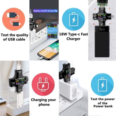NÖRDIC USB digitaalinen testeri virran mittaamiseen