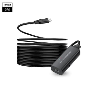 NÖRDIC aktiivinen 5m USB-C 3.0 SuperSpeed 5Gbps jatkokaapeli uros-naaras