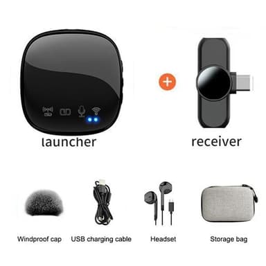 Langaton mikrofoni vastaanottimella USB-C