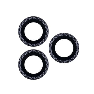 Karkaistu kameran suojus iPhone 16 Pro:lle - Svart/Romb