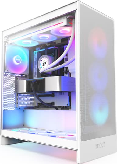 NZXT H7 Flow RGB 2024 PC-kotelo (valkoinen)