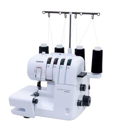 Brother M343DST Strong & Tough Overlock sis. Jatkopöytä ja ylimääräiset paininjalat