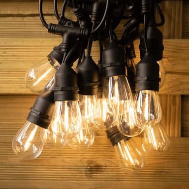 Aurinkokennoköynnös ulkokäyttöön 10 metriä 20 kpl lamppuja roikkuvissa kanta - 6W