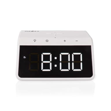 Nedis Herätyskello langattomalla latauksella | Qi-sertifioitu | 5 / 7.5 / 10 / 15 W | USB-A Uros | Yövalo | 2 Hälytysaikojen | Torkkutoiminto