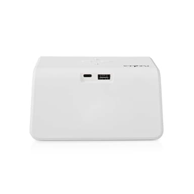 Nedis Herätyskello langattomalla latauksella | Qi-sertifioitu | 5 / 7.5 / 10 / 15 W | USB-A Uros | Yövalo | 2 Hälytysaikojen | Torkkutoiminto