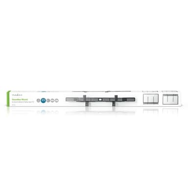 Nedis Soundbar-teline | Sopii käytettäväksi: Yleismalli | Kiinnitetään TV:hen | 10 kg | Säädettävä syvyys | Teräs | Musta