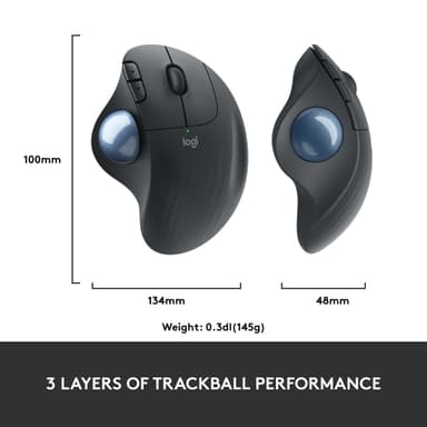 Logitech Ergo M575 hiiri (grafiitti)