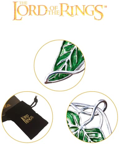Noble Collection Lord of the Rings kaulakoru (Elven Leaf rintaneula)