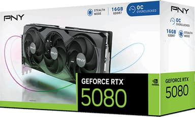 PNY GeForce RTX 5080 16 GB 3X OC näytönohjain