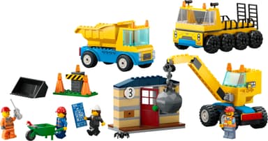 LEGO City Rakennustyömaan ajoneuvot, nosturi ja purkupallo 60391