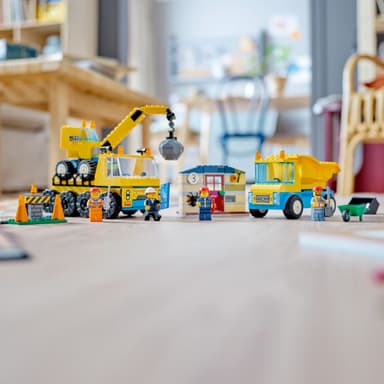 LEGO City Rakennustyömaan ajoneuvot, nosturi ja purkupallo 60391