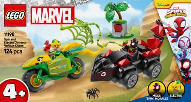 LEGO Spidey Spin ja Electro: dinomenopelien takaa-ajo 11198