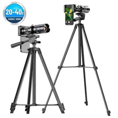 Apexel HD 20-40X zoom-objektiivi, telefoto matkapuhelimen zoom-objektiivi jalustalla