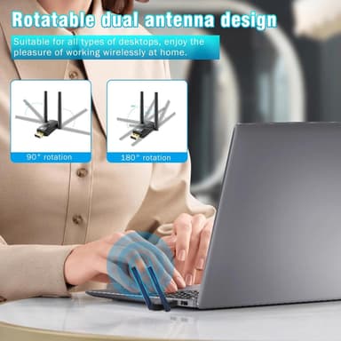NÖRDIC USB - Pitkän kantaman Bluetooth 5.4 -sovitin 150 metrin kantamalla.