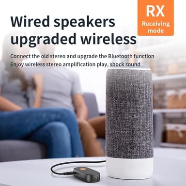 NÖRDIC 2-in-1 Bluetooth 5.3 Vastaanotin Lähetin Adapteri 3.5mm Jack Auto Musiikki PC Ääni Aux Kuulokkeet