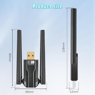 NÖRDIC USB - Pitkän kantaman Bluetooth 5.4 -sovitin 150 metrin kantamalla.