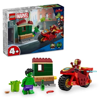 LEGO Super Heroes Iron Man, moottoripyörä ja Hulk 76287