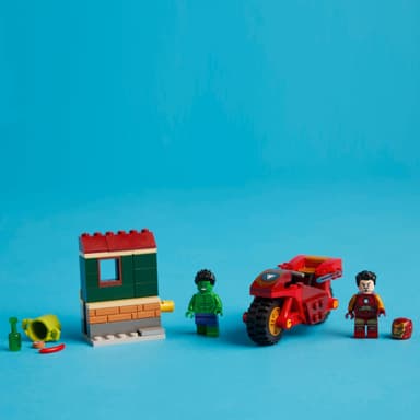 LEGO Super Heroes Iron Man, moottoripyörä ja Hulk 76287