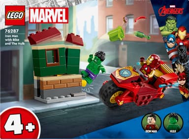 LEGO Super Heroes Iron Man, moottoripyörä ja Hulk 76287