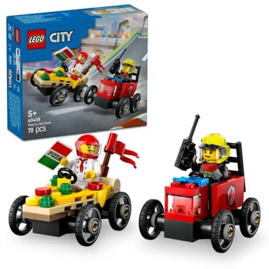 LEGO City Pizza-auto vastaan  paloauto – kilpa-autopakkaus 60458