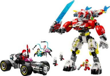 LEGO DREAMZzz Cooperin tiikerirobotti ja Zeron hot rod ‑auto 71497