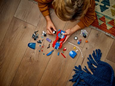 LEGO Super Heroes Spider-Manin kilpa-auto ja Venomin Vihreä Menninkäinen 76279
