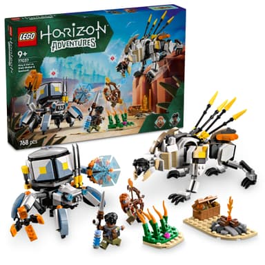LEGO Horizon Aloy ja Varl vastaan Kilpikipittäjä ja Sahahammas 77037