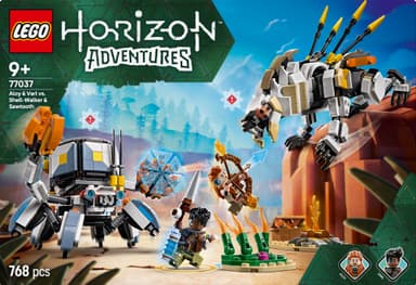 LEGO Horizon Aloy ja Varl vastaan Kilpikipittäjä ja Sahahammas 77037