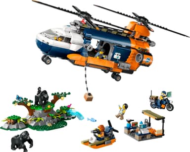 LEGO City Viidakkotutkijan helikopteri leirissä 60437