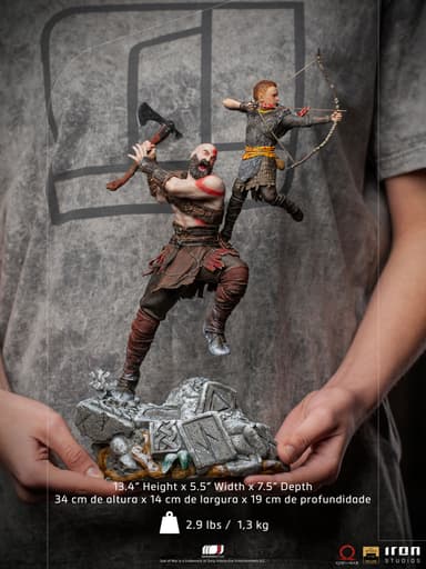 Iron Studios God of War toimintafiguuri (Kratos & Atreus)