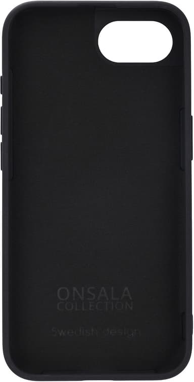 Onsala iPhone 16E Silicone suojakuori (musta)