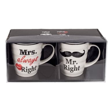 Posliinimuki - Mr Right & Mrs Always Right