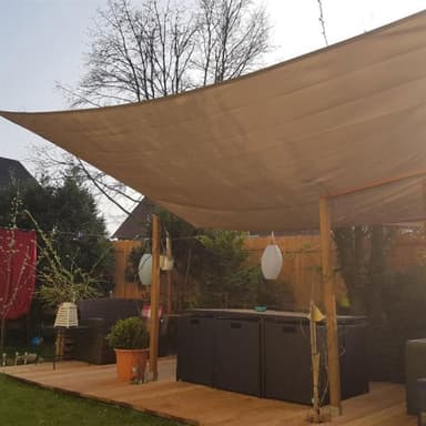 Aurinkopurje 5x7m - Valkoinen