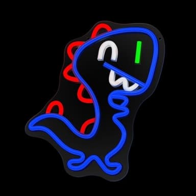 LED-neonvalaistus - vauva dinosaurus