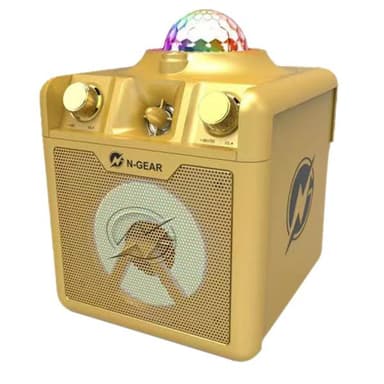 N-Gear Disco Star 710 karaokekaiutin Bluetoothilla ja laservaloshow'lla - Kultainen