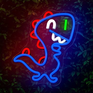 LED-neonvalaistus - vauva dinosaurus