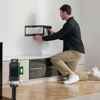 HOTO 3D-ristilaser, jossa on 360°-projektio ja automaattinen tasaus