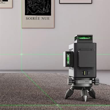 HOTO 3D-ristilaser, jossa on 360°-projektio ja automaattinen tasaus