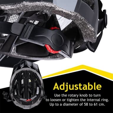Dunlop pyöräilykypärä LED-valolla 58-61cm
